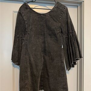 Free People Washed Black Denim Dress